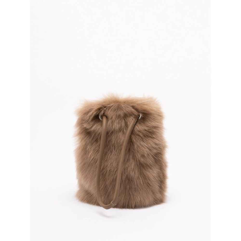 Blancha Women `Toscana` Shearling Bucket Bag - Picture 2 of 5